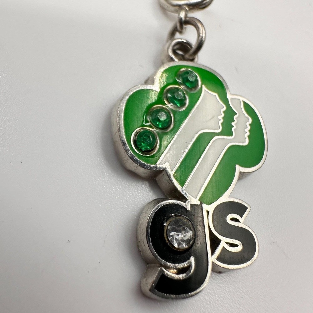 Vintage Y2K CHARM IT! Girl Scouts Bracelet Samoas Cookie Trefoil Rhinestone - Picture 5 of 12